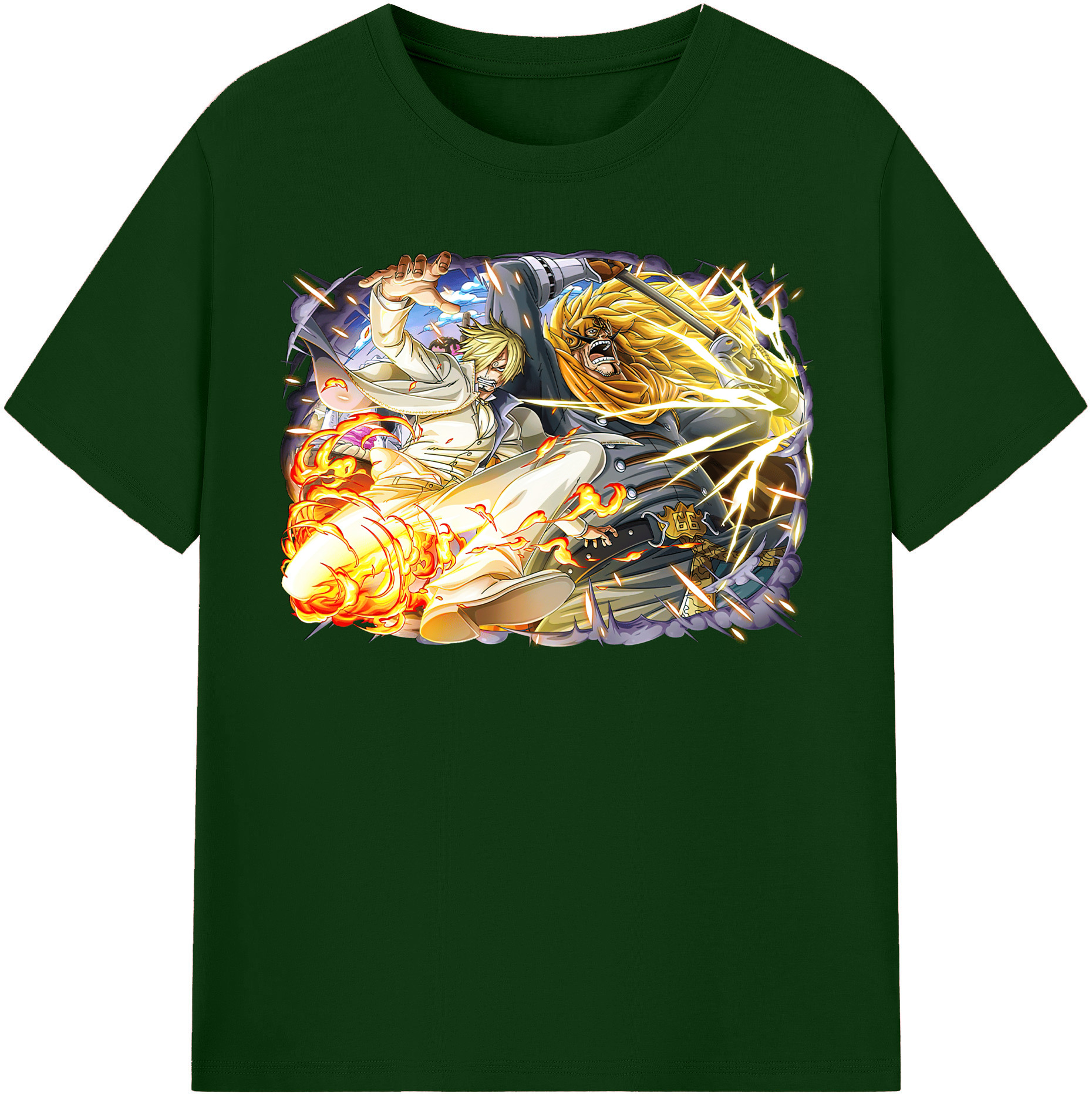 ワンピース サンジ ONE PIECE Sanji 綿100％半袖Tシャツ（フロントプリント）